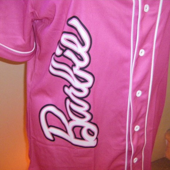 Barbie Pink Baseball Jersey West Coast Barbie Logo Women's Sizes NWT - Picture 9 of 14